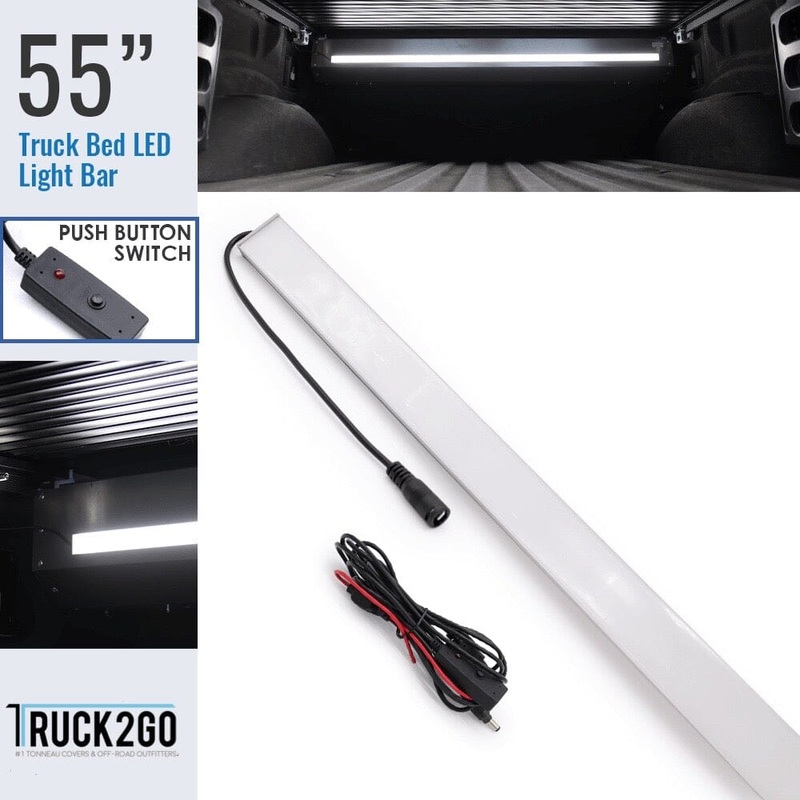 SYNETICUSA 55″ Universal Fit Truck Bed Waterproof 2835 LED Lighting Strip Kit (White led)