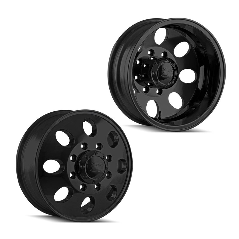 17×6.5 Ion 167 Matte Black 05-UP FORD 19-UP DODGE DUALLY Wheels 8×200 Set of 4 (Fits Stock Tire Sizing)