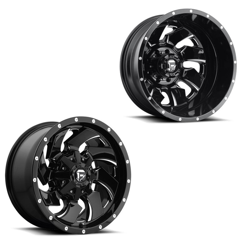 20×10 Fuel D574 Cleaver Gloss Black Milled PRE-19 DODGE DUALLY SUPER SINGLE Wheels 8×6.5 Set of 6 (Fits UP to 13.50 tire)