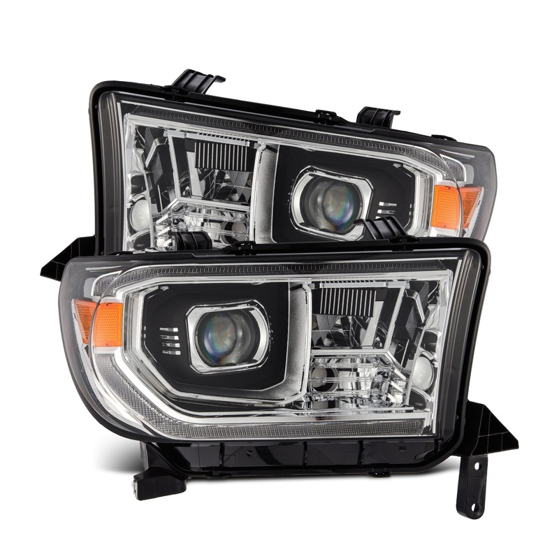 ALPHAREX 2007-2013 Toyota Tundra PRO-Series Halogen Projector Headlights Chrome