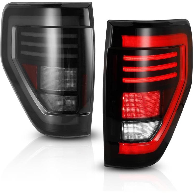 For 2009-2014 Ford F-150 LED Tail Lights – Matte Black/ Smoke