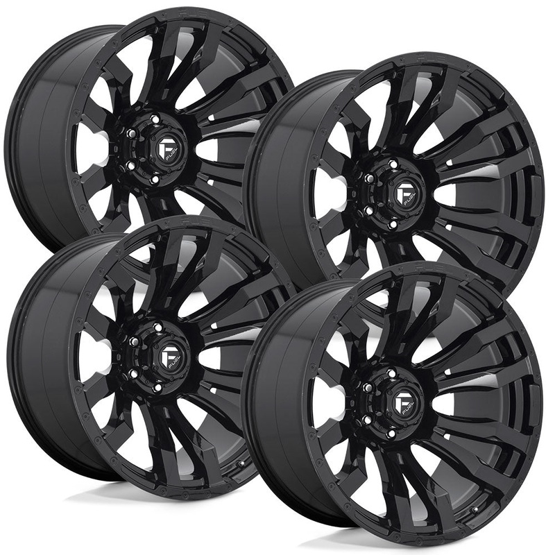 Fuel Blitz D675 Gloss Black Aluminum Ford SRW Wheel Kit (8×170)