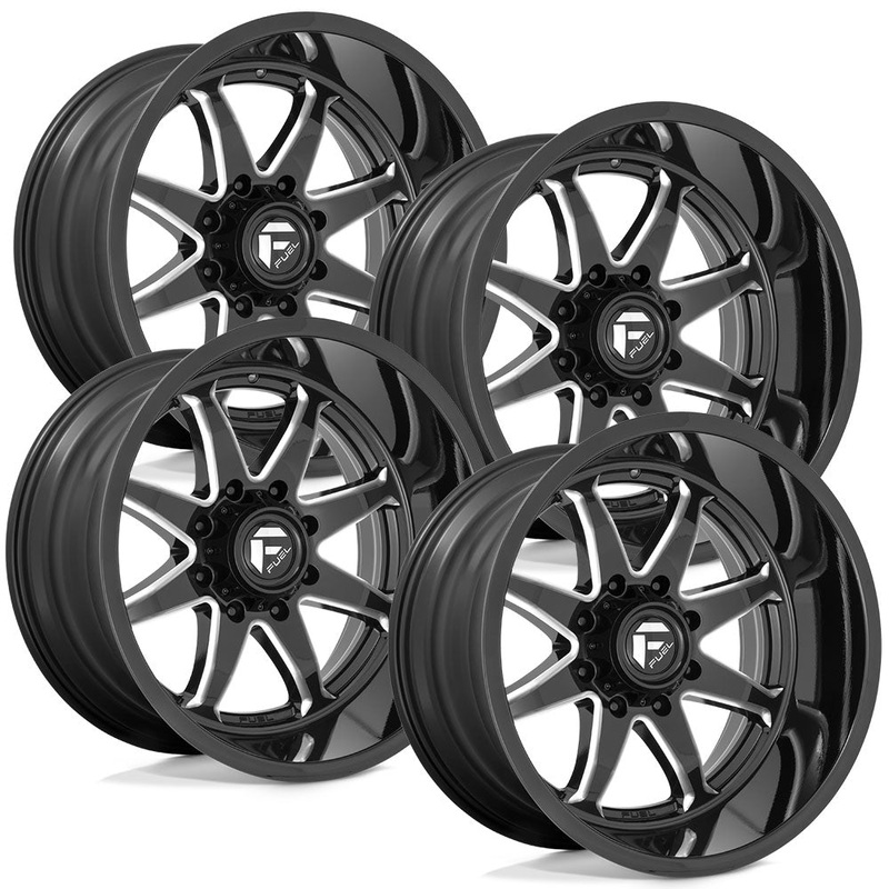 Fuel Hammer D749 Black Aluminum Chevy / GMC SRW Wheel Kit (8×180)