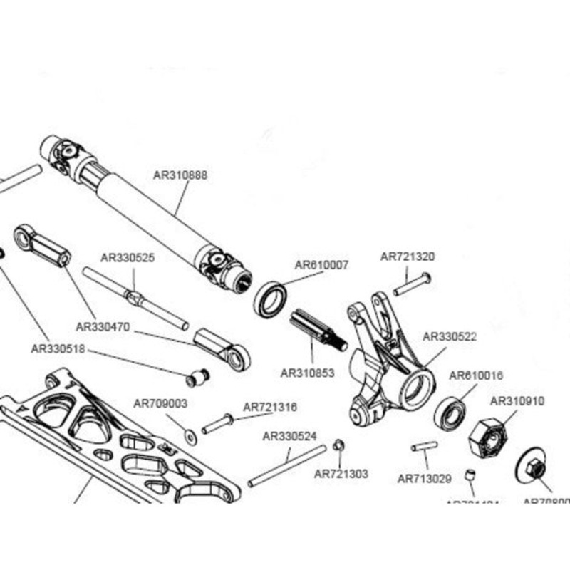 Hot Racing High Performance Cv Long Drive Shafts, Front or Rear, for Arr