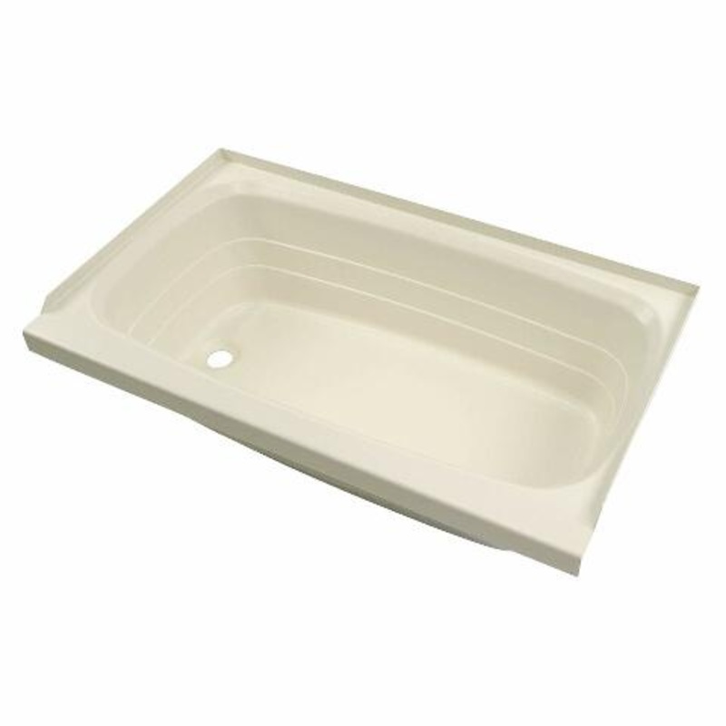 Lippert Replacement 24″ x 40″ Parchment Bathtub with Left Drain, Scratch-Resistant ABS Acrylic Compatible with RVs, Travel Trailers, 5th Wheels, Motorhomes – P2440LHSPK