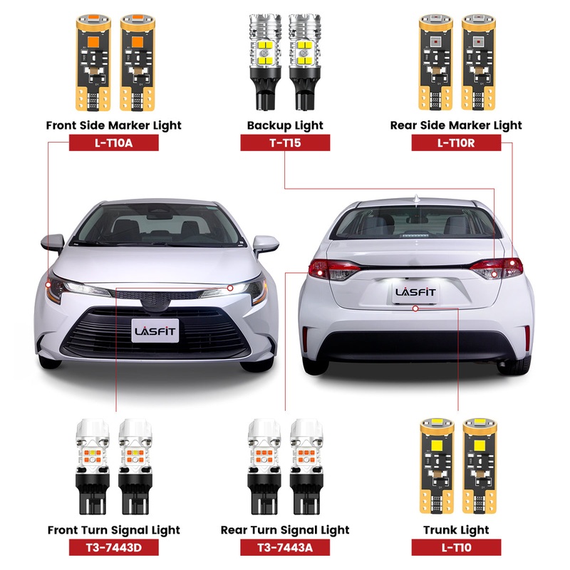 Fit for 2023-2025 Toyota Corolla 7443 921 168 LED Exterior Interior Lights
