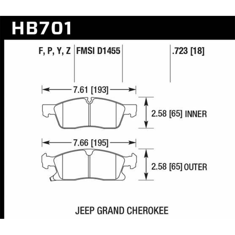 Hawk Performance HB701P.723 SuperDuty Disc Brake Pad