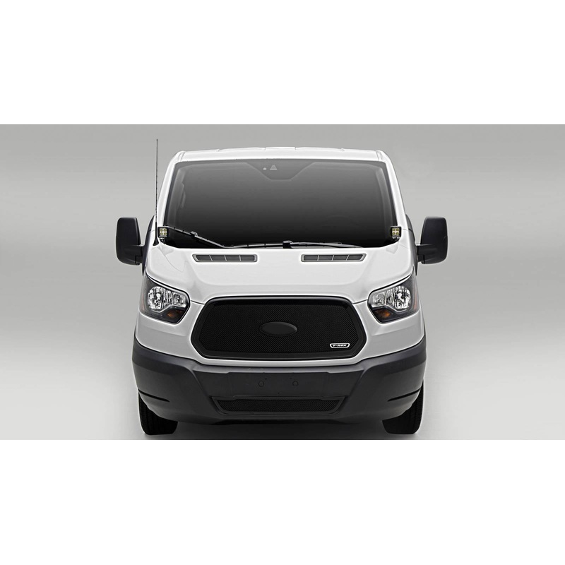 T-REX Grilles 51575 Black Mild Steel Small Mesh Grille Fits 2016-2018 Ford Transit