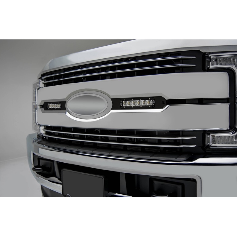 ZROADZ Z415471-KIT Black Mild Steel OEM Grille LED Kit Fits 2017-2019 Ford F-250 Lariat F-250 King Ranch F-350 Lariat F-350 King Ranch F-450 Lariat F-450 King Ranch F-550 Lariat F-550 King Ranch