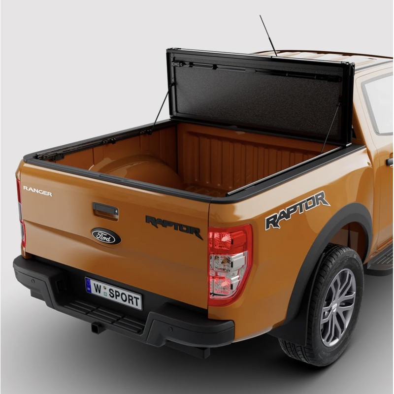 Tonneau Covers I WORKSPORT 2024-2025 Ford Ranger AL4  Flip-Up Aluminum Trifold Hard Tonneau Cover