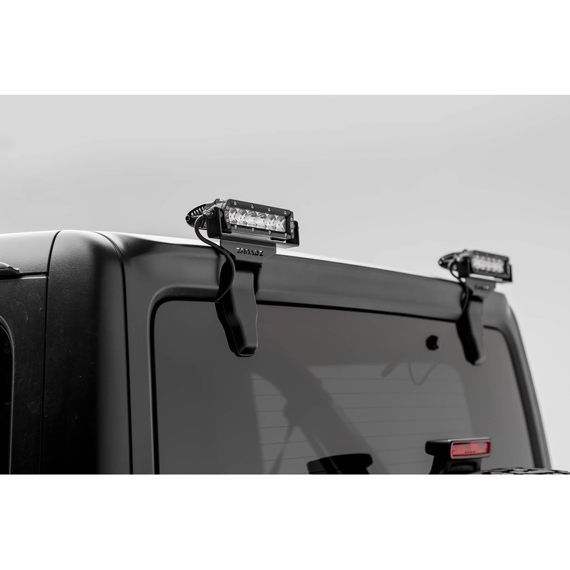 ZROADZ Z394941 Black Stainless Steel Rear Window LED Bracket Fits 2018-2023 Jeep Wrangler JL Wrangler JLU