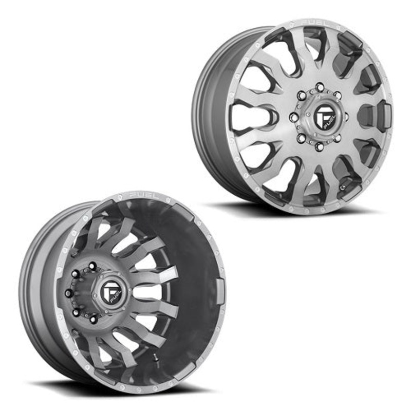 20×8.25 D693 Fuel Blitz Platinum 99-04 FORD DUALLY Wheels 8×170 Set of 6 (Fits UP to 13.50 tire)