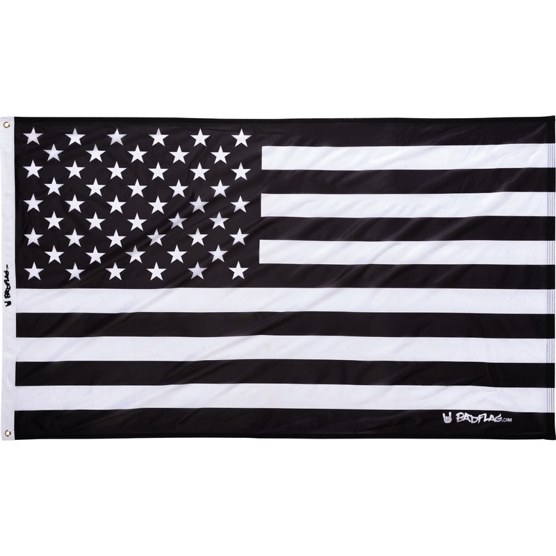 BadFlag Black and White American Flag