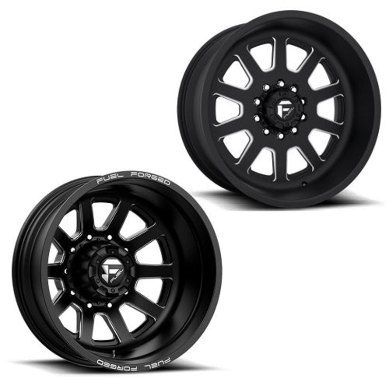 20×10 Fuel Forged FF09D FORD F-450/F-550 DODGE 4500/5500 DUALLY SUPER SINGLE Wheels 10 Lug Set of 6 (Fits UP to 12.50 tire)