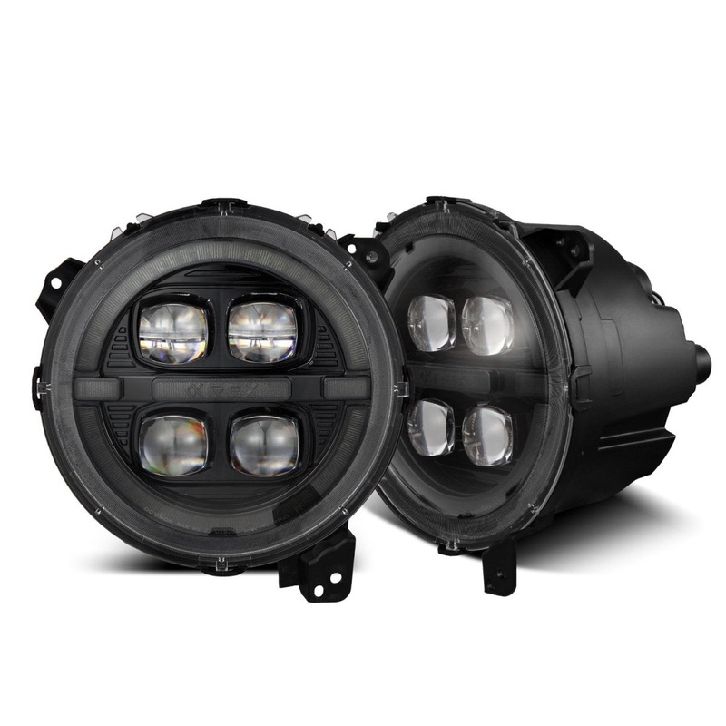 Alpharex Nova Series LED Projector Headlights for Wrangler JL (2018-2024)