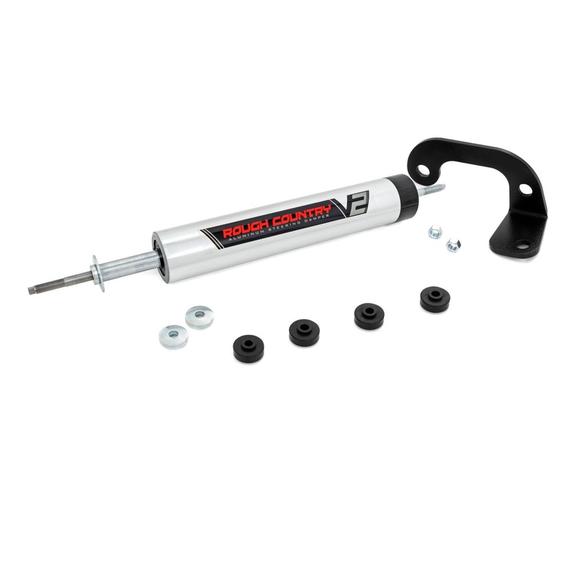 Rough Country V2 Steering Stabilizer 8-lug Only 6 Inch Lift Fits Chevrolet 3500 4WD 1988-2000