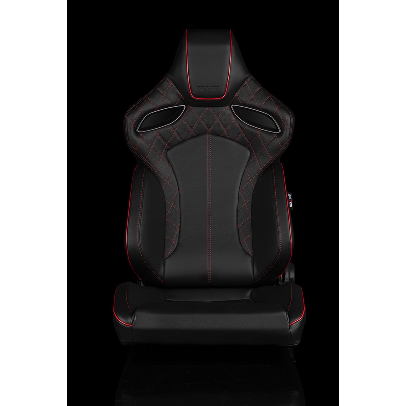 Universal BRAUM ORUE SERIES RACING SEATS (DIAMOND ED. | RED STITCHING)  PAIR