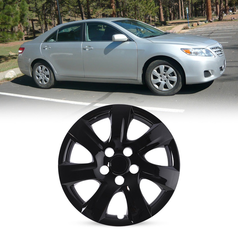 WINJET 16′ Hubcaps Wheel Rims Cover for 2009-2019 TOYOTA COROLLA (1pc) – Black Lacquer