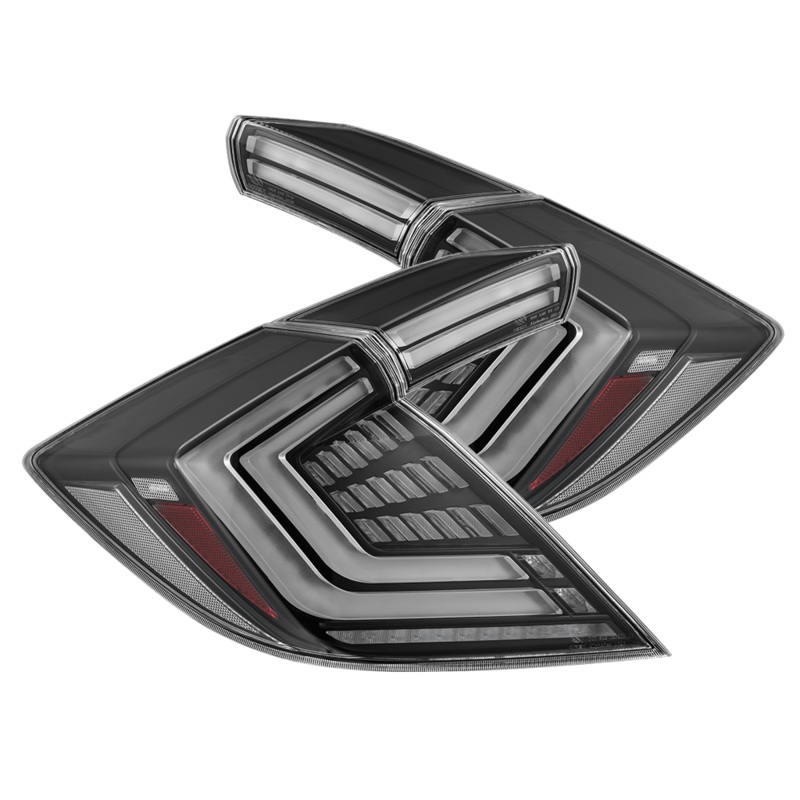 16-21 Honda Civic Hatchback NOVA-Series Prismatic LED Tail Lights Black