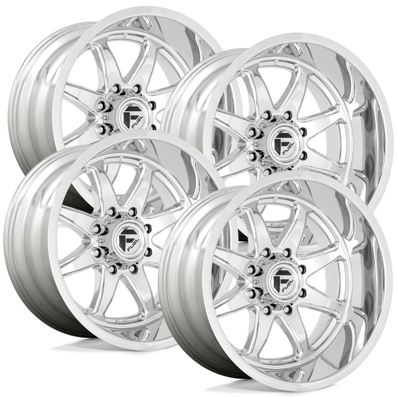 Fuel Hammer D748 Polished Aluminum Chevy / GMC SRW Wheel Kit (8×180)