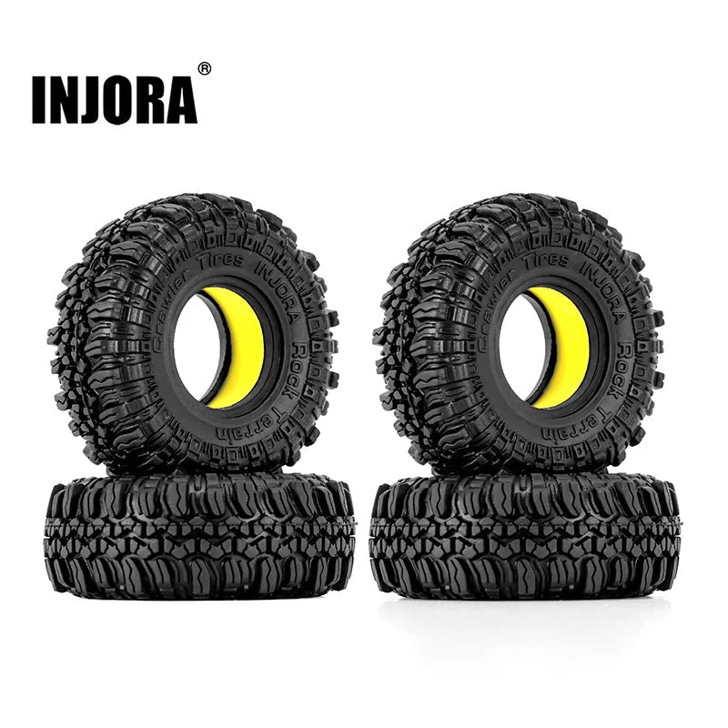 INJORA 1.0″ 56*22mm Tires & Silicone Rubber Inserts Combo (4) (T1005)