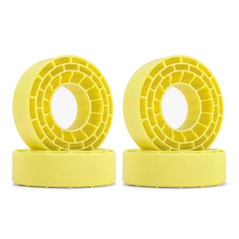INJORA 4pcs Silicone Rubber Inserts For 62-64mm*24mm 1.0″ Tires – Yellow-Super Soft