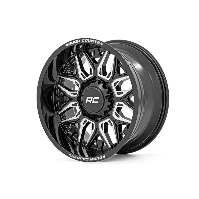 Rough Country 86 Series Wheel | One-Piece | Gloss Black | 20×10 | 5×5 | -19mm