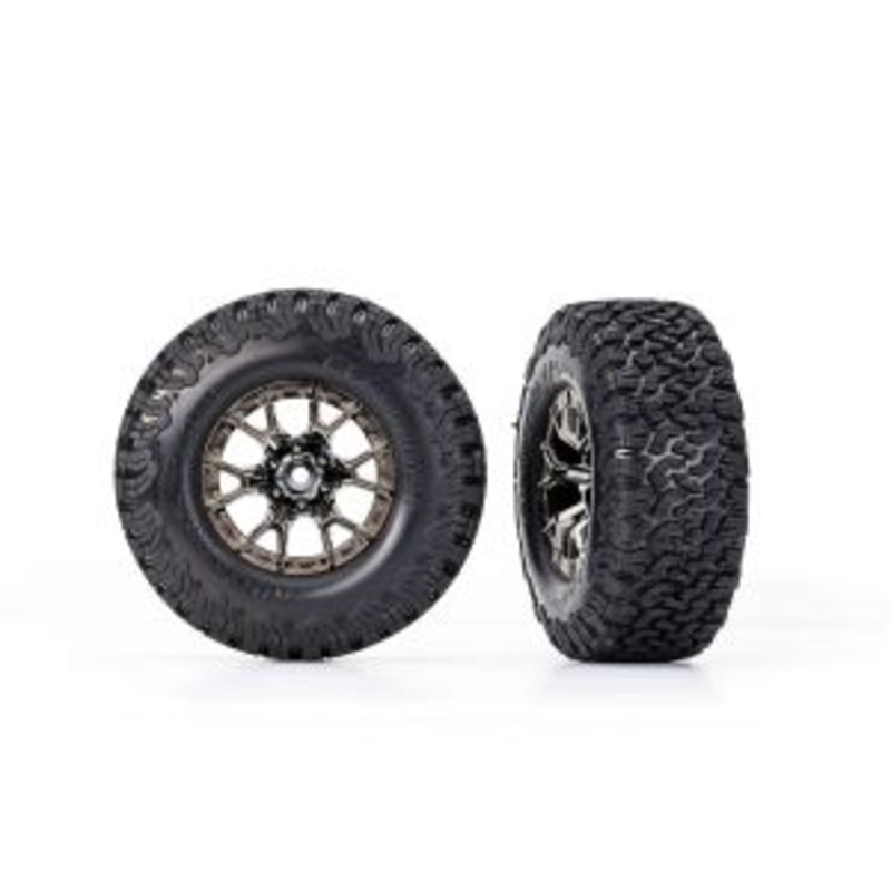 Traxxas T&W Black Chrome Wheel BFG AT TA K02 2WD FR