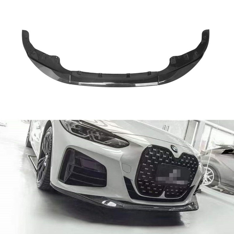 2021+ BMW 4-Series Carbon Fiber M Performance Style 3 Piece Front Lip | G22/G23