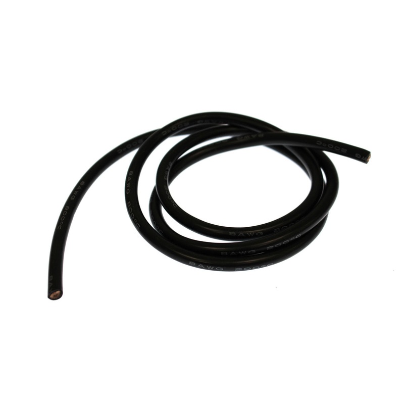 Racers Edge 8 Gauge Silicone Wire, 3′ Black