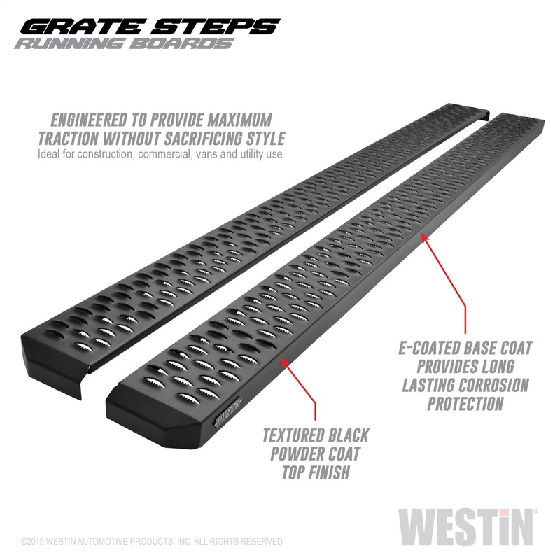 Westin 27-74765 Grate Steps Running Boards 83 in. Textured Black Pair