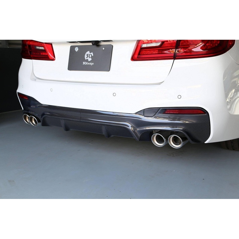3DDesign Carbon Fibre Rear Diffuser (Type 1) for BMW 5 Series M Sport (2017-2023, G31)