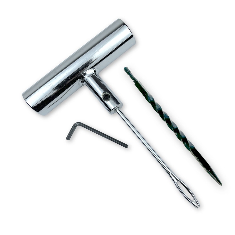 Metal T-Handle Split Eye Needle Tire Plug Repair Tool by TYK Industries