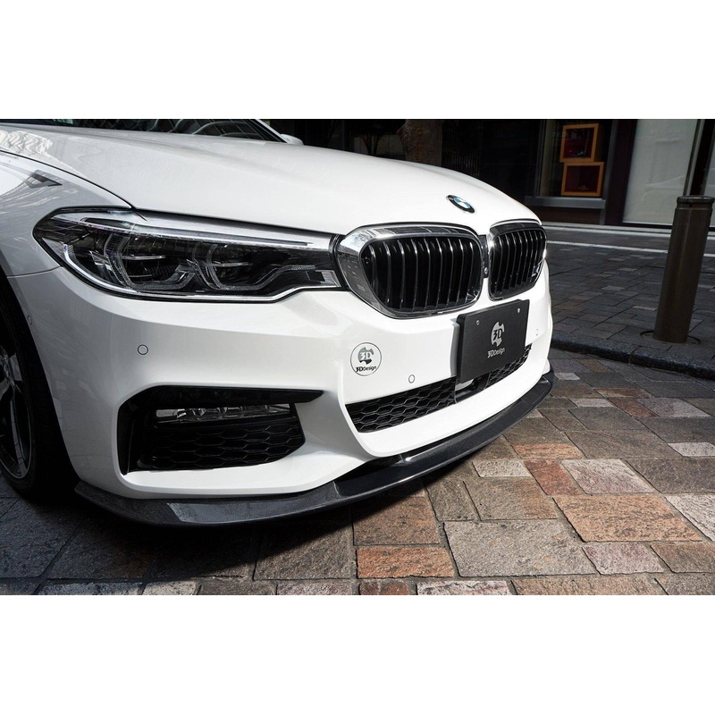 3DDesign Carbon Fibre Front Splitter for BMW 5 Series M Sport (2017-2019, G30 G31)