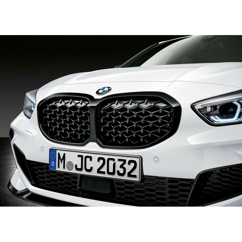Genuine BMW M Performance Gloss Black Honeycomb Grille for BMW 1 Series & M135i (2019-2024, F40)