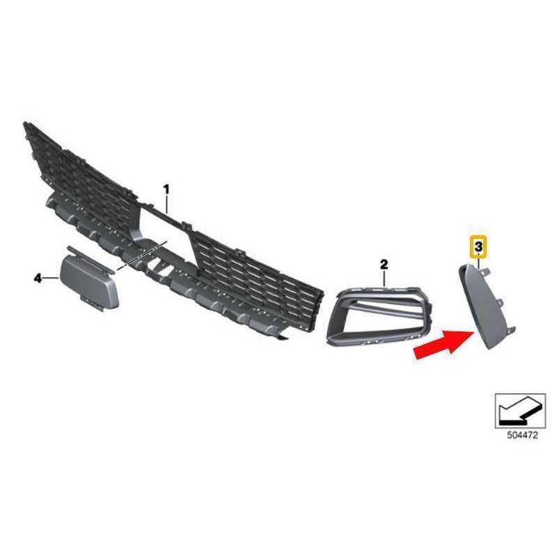 M Performance Gloss Black Front Bumper Inserts for BMW 1 Series & M135i (2019-2024, F40)