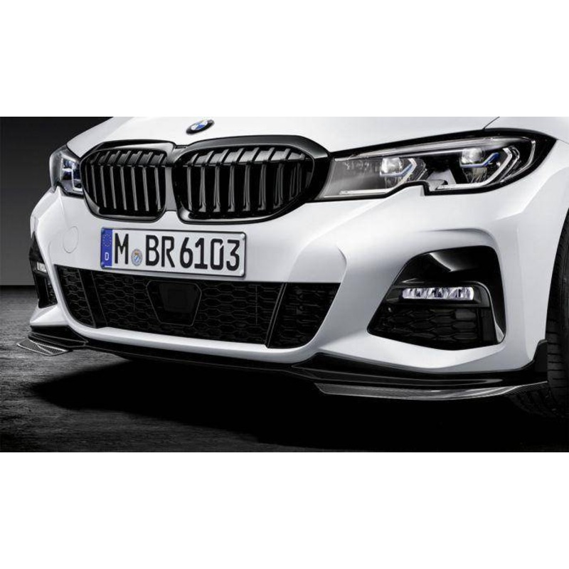 M Performance Gloss Black Front Splitter for BMW 3 Series (2018-2022, G20 G21)