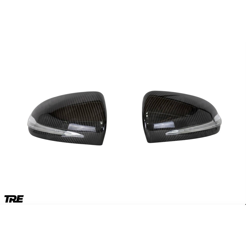 TRE Pre-preg Carbon Fibre Wing Mirror Covers for Mercedes C Class & C63 (2014+, W205)