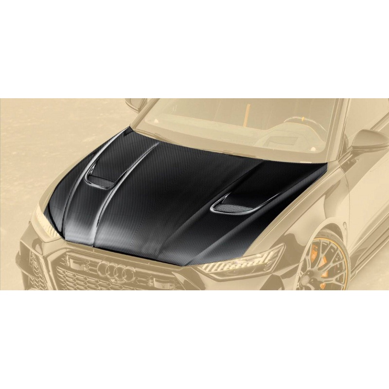 Audi RS6 Carbon Fibre Front Hood by Mansory (2018+, C8)