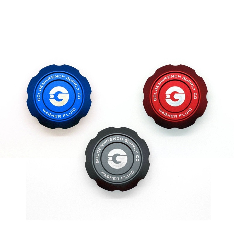 BMW F Series Billet Washer Fluid Cap by Goldenwrench Grey