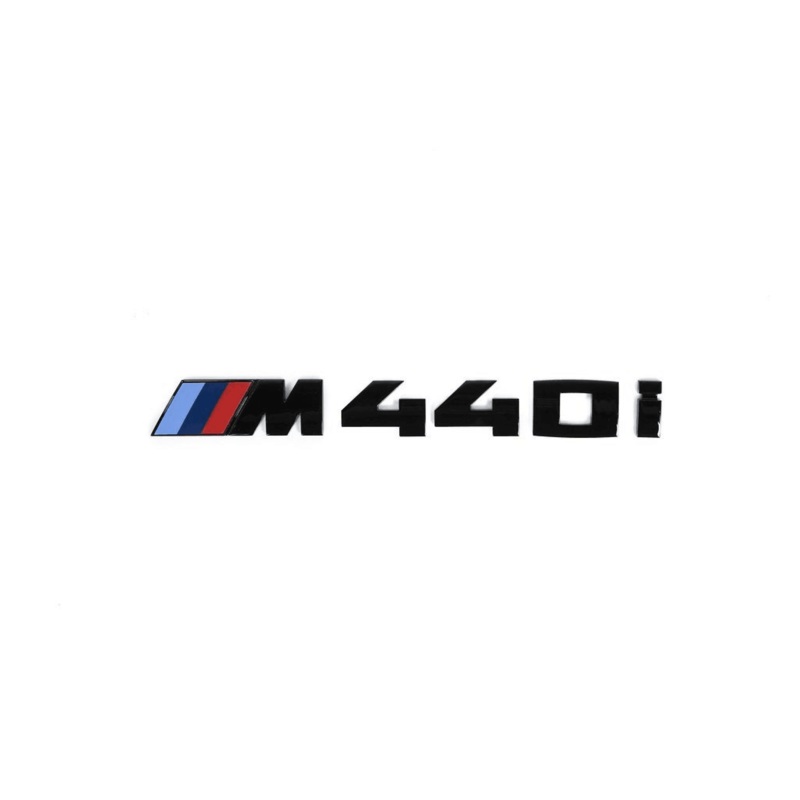BMW M440i Genuine M Performance Black High Gloss Rear Model Badge