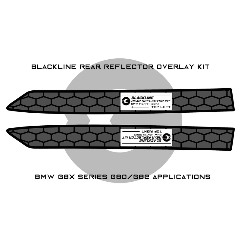 BMW 1 Series F70, M3 G80 G81 & M4 G82 G83 Rear Reflector Overlay Kit by Goldenwrench