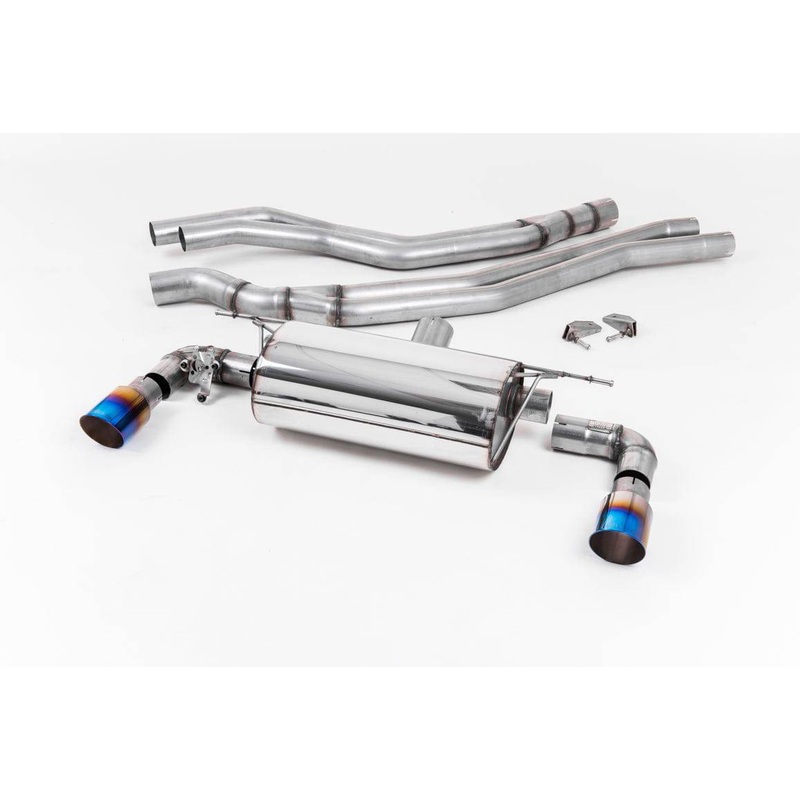 BMW M140i F20 F21 LCI (Non-OPF/GPF) Cat Back Exhaust System by Milltek (2015-2018) Burnt Titanium Resonated