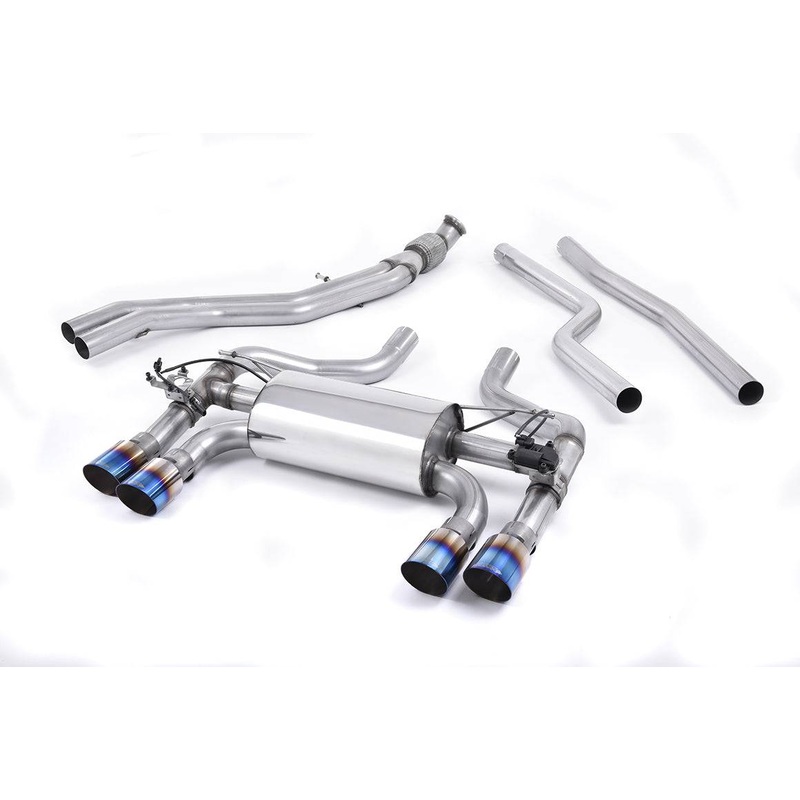 BMW M2 F87 Cat Back Exhaust System by Milltek (2015-2018) Burnt Titanium