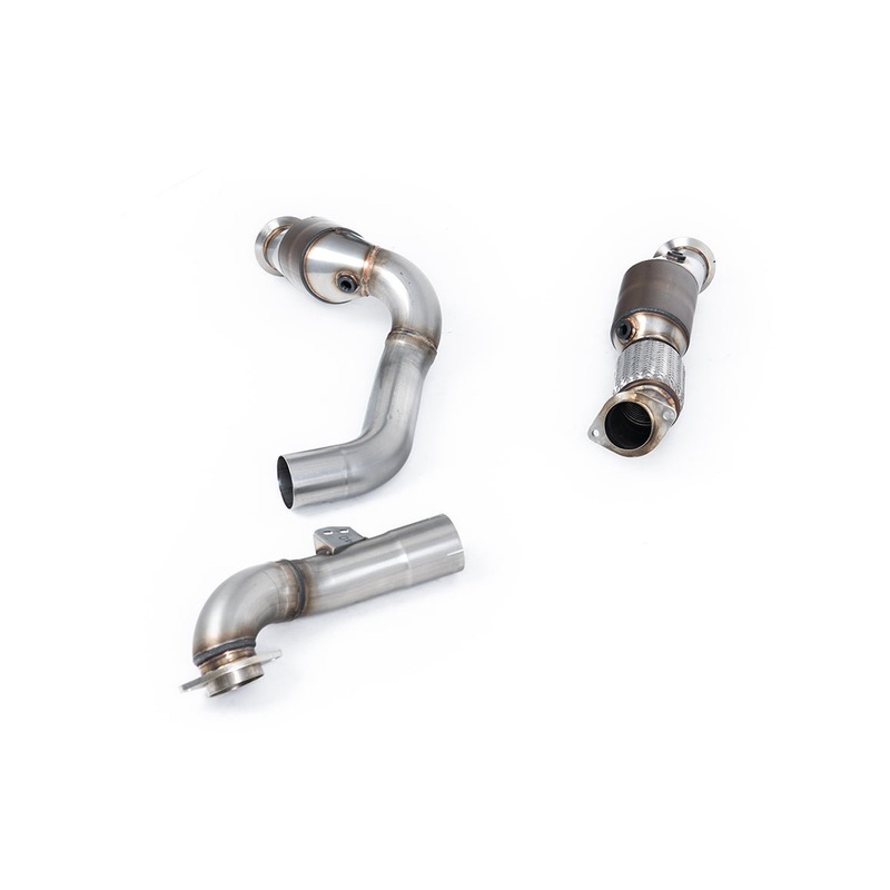 BMW M2 G87, M3 G80 & M4 G82 Downpipe and Hi-Flow Sports Cat by Milltek (2020+) with HJS HQ 200CPSI Cats (No CEL or ECU Software Required) – Fits to OE OPF/GPF & Milltek Sport OPF/GPF Bypass Sections