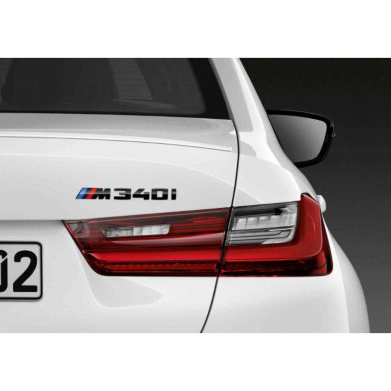 BMW M340i Genuine M Performance Black High Gloss Model Badge