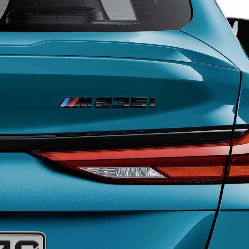 M Performance Black High Gloss Model Badge for BMW M235i