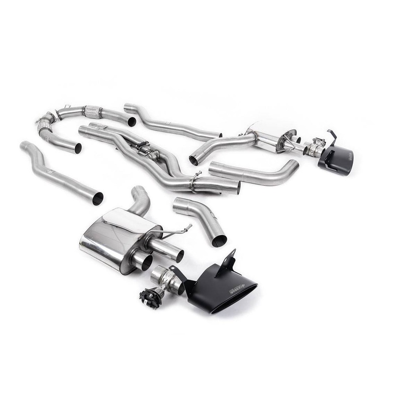 Audi RS6 C8 & RS7 C8 Particulate Filter-back Exhaust System by Milltek (2020+) Cerakote Black Oval Does not require OE system to be cut
