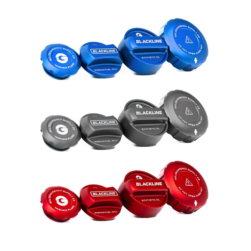 BMW M3 E92, M135i F20, M235i F22 & M2 F87 Engine & Fuel Cap Set by Goldenwrench Grey