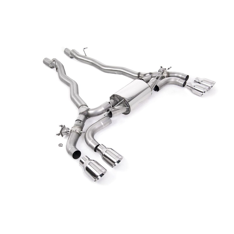 BMW M5 F90 LCI (OPF/GPF Model) Exhaust System by Milltek (2021-2023) Brushed Titanium Particulate filter-back